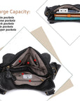 Vintage do old wash PU leather women's shoulder bag tote bag-Angelkiss Bag