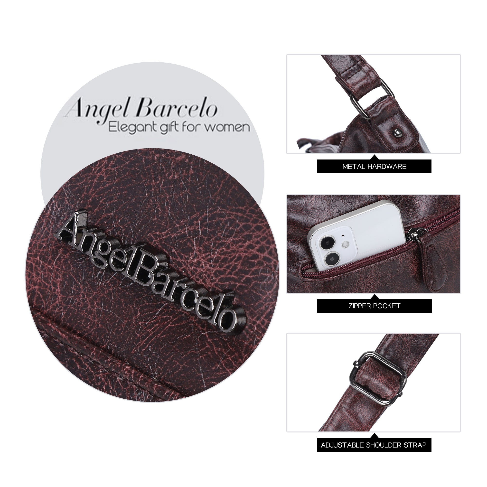 Women's washed tie-dye  vintage crossbody bag-Angelkiss Bag