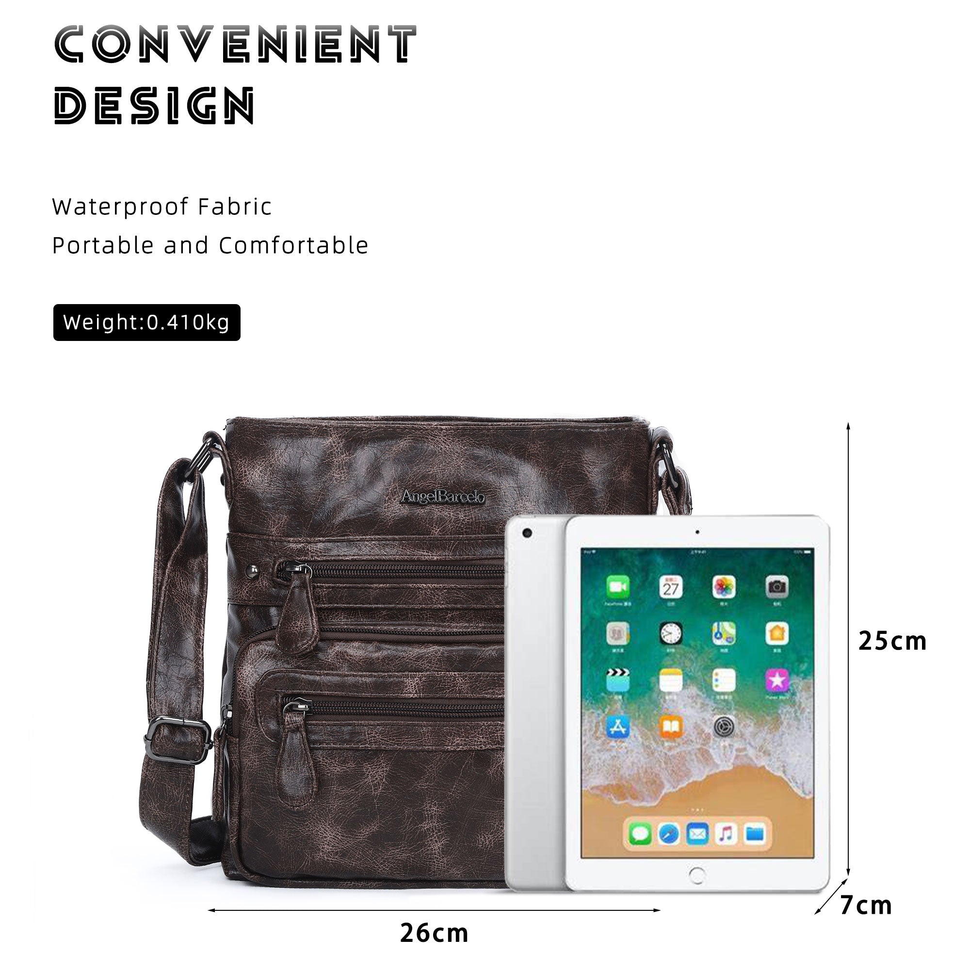 Women's washed tie-dye  vintage crossbody bag-Angelkiss Bag