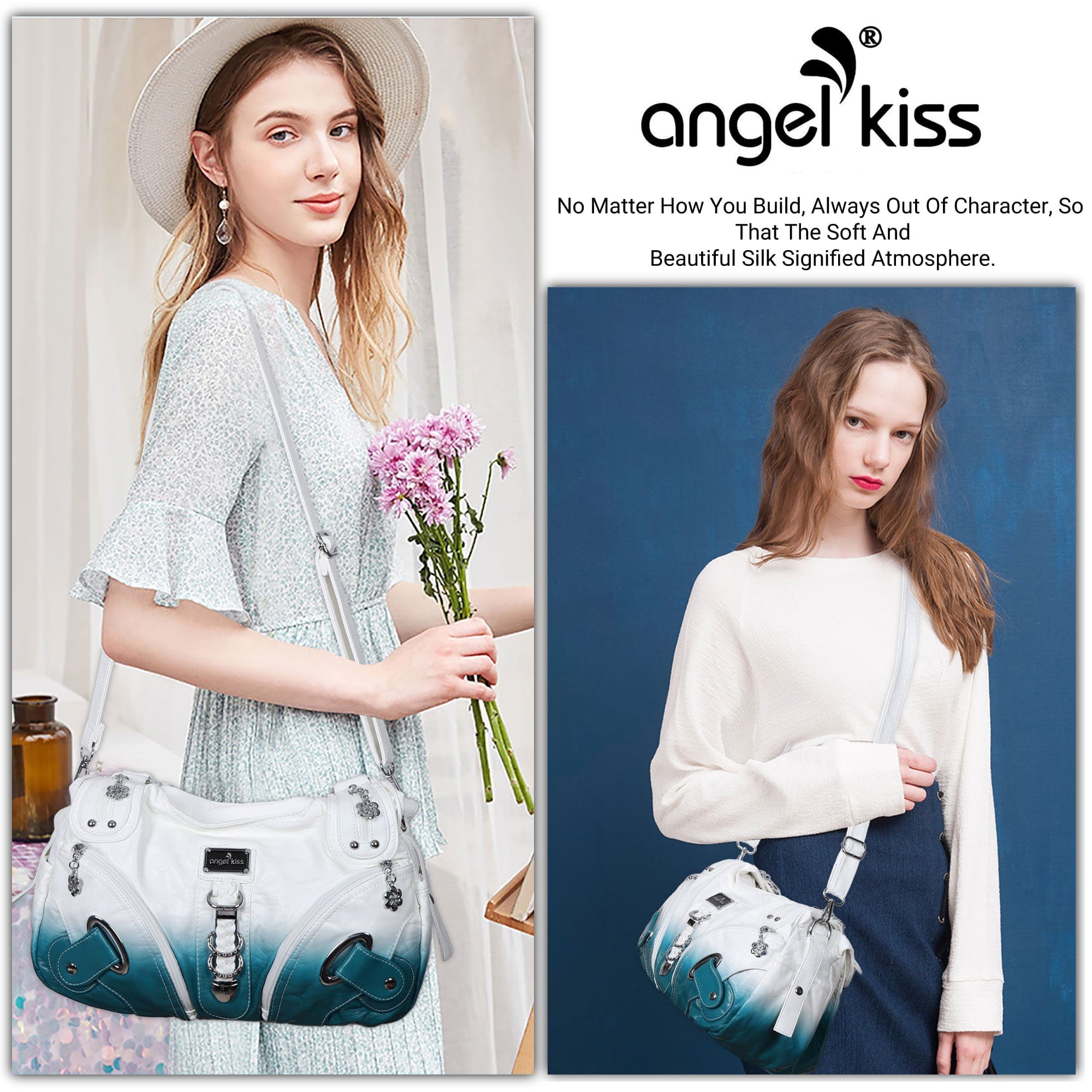 Hobo tie-dye roomy Shoulder Handbag-Angelkiss Bag