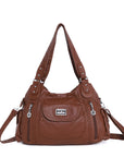 Women handbag with High Quality Washed PU Multi Purpose tote bag-Angelkiss Bag