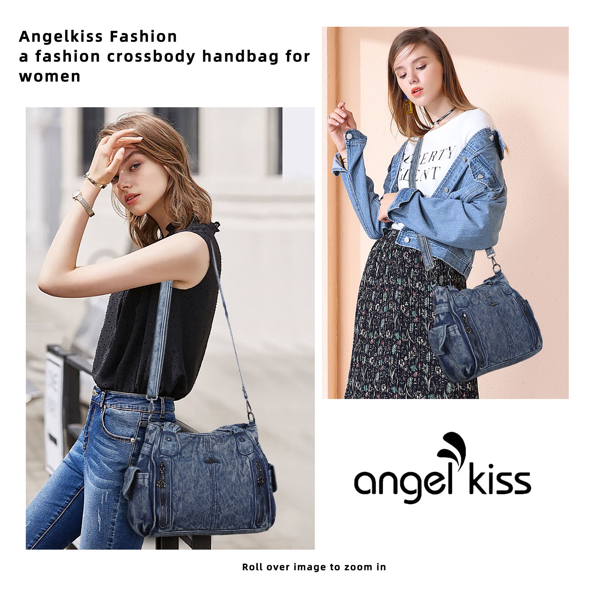Angel Kiss Ladies vintage denim handbag-Angelkiss Bag