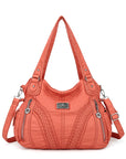 washed roomy Daily women Waterproof unique hobo handbag-Angelkiss Bag