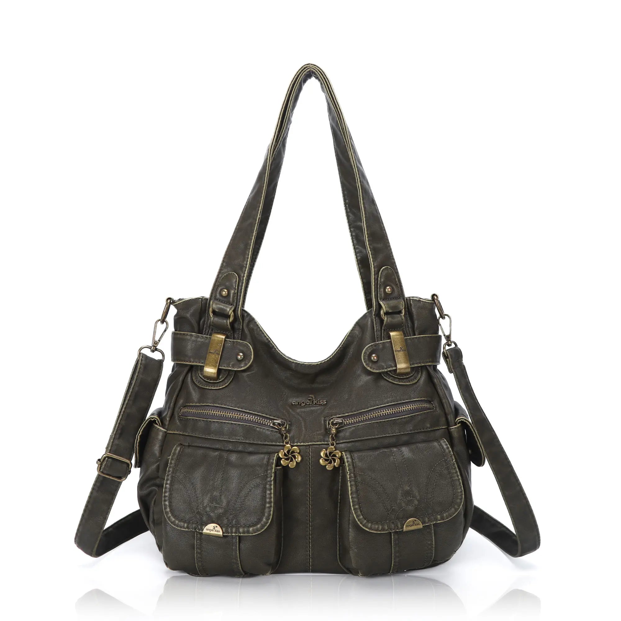 Versatile Women's Bag|Soft Vegan Leather Multi-Pocket  Crossbody Shoulder
