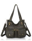 Versatile Women's Bag|Soft Vegan Leather Multi-Pocket Crossbody Shoulder