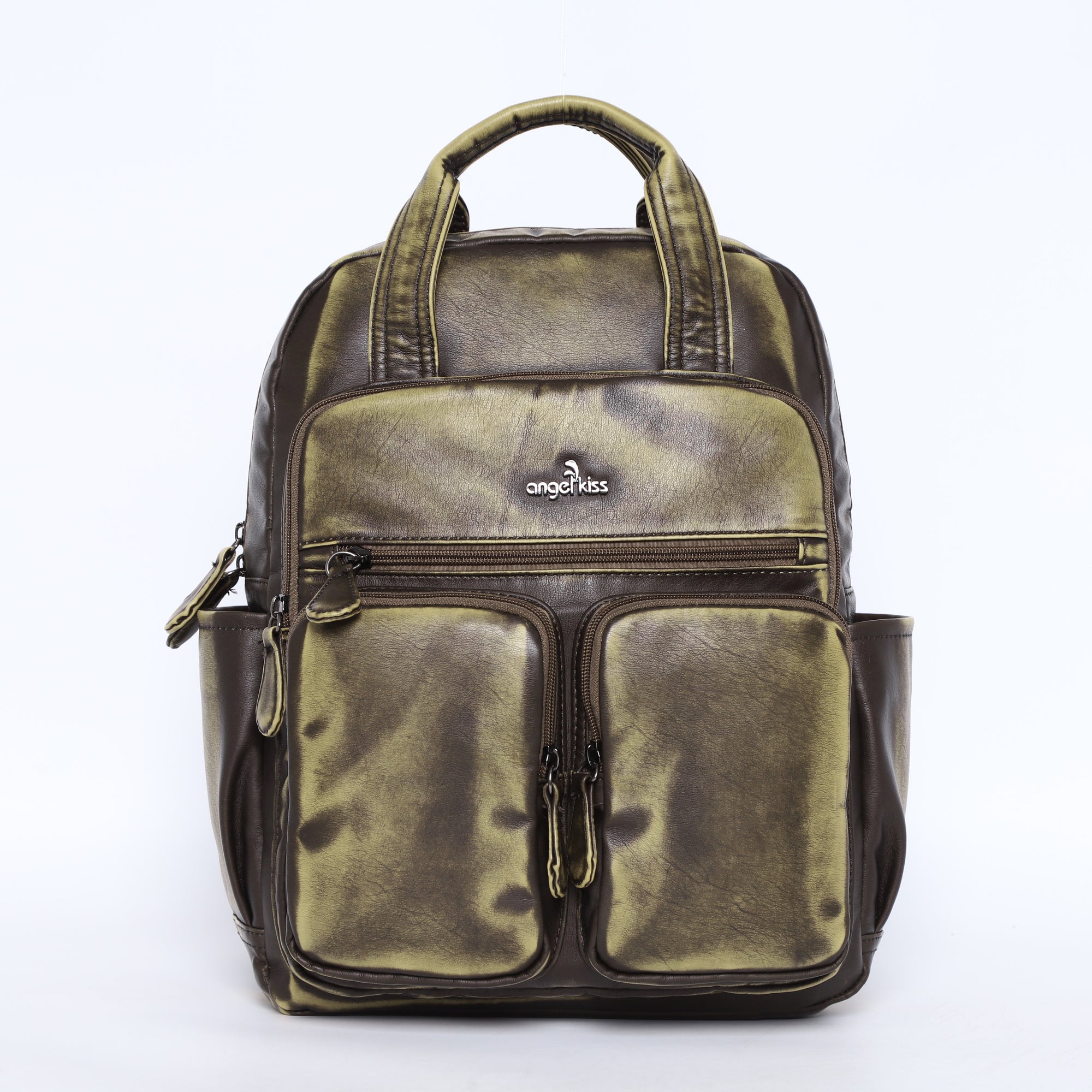 Retro large capacity stylish comfortable durable backpack-Angelkiss Bag