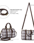 Women's washed pu leather, plaid handbag/crossbody bag-Angelkiss Bag