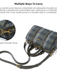 Women's washed pu leather, plaid handbag/crossbody bag-Angelkiss Bag