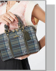 Women's washed pu leather, plaid handbag/crossbody bag-Angelkiss Bag
