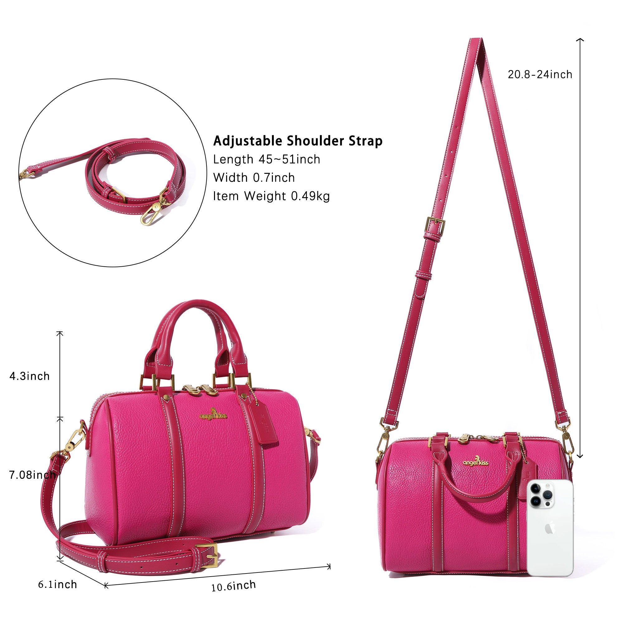 接吻　XL crossbody shoulder hobo tote purse – Angelkiss Bag