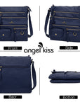 Vintage solid color fashion crossbody bag-Angelkiss Bag