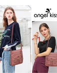 Vintage solid color fashion crossbody bag-Angelkiss Bag