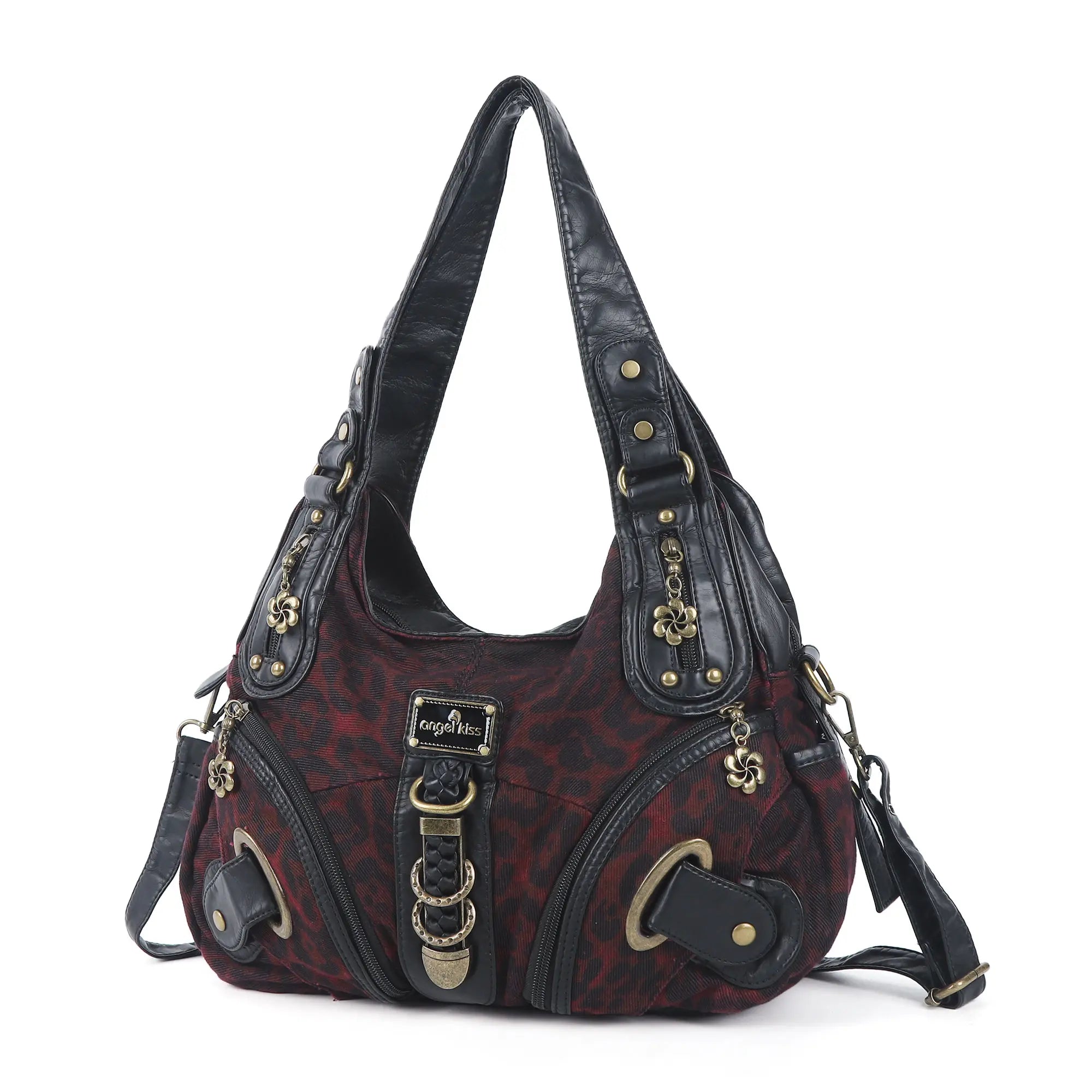 Hobo Bum Shoulder Bag, wash nylon leopard multi-purpose design shoulder bag