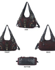 Hobo Bum Shoulder Bag, wash nylon leopard multi-purpose design shoulder bag