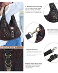 Hobo Bum Shoulder Bag, wash nylon leopard multi-purpose design shoulder bag