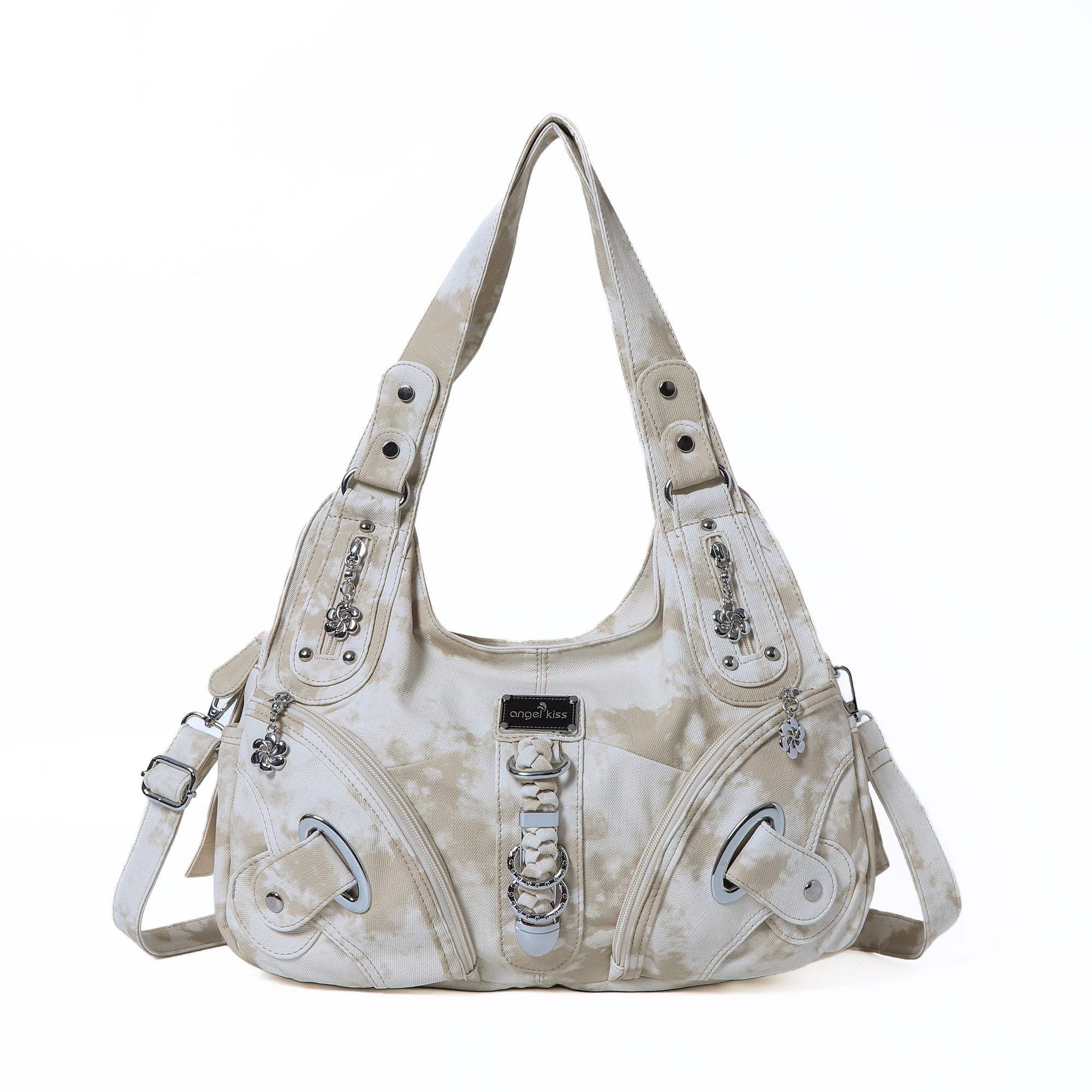 Relaxed Elegant-Line Multi-Pocket Tote Bag - Angel Kiss Bag