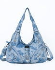 Hobo denim Comfort Adjustability Shoulder Handbag-Angelkiss Bag