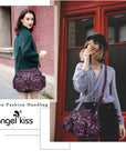 Washed Leather Leopard print waterproof Handbag Unique Style For Women shoulder bag-Angelkiss Bag