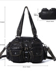 Washed Leather Multi Purpose Design Unique design Crossbody Bag