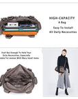 Washed Leather Handbag Unique Style For Women-Angelkiss Bag