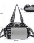 Washed Leather denim design Handbag Unique Style For Women Crossbody Bag-Angelkiss Bag