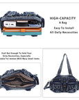 Washed Leather denim design Handbag Unique Style For Women Crossbody Bag