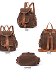 Washed Corduroy Convertible Backpack | Vintage Classic Style · Minimalist Practical Design