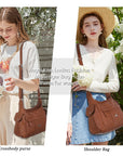 Classic Multi-Pocket Vegan Leather Shoulder Bag – Stylish & Functional