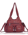 AngelKiss Tie-Dye Artistic Handbag with Crossbody Strap