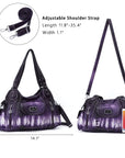 Women handbag with High Quality Washed PU and Multilayer separation