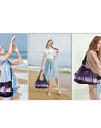 Women handbag with High Quality Washed PU and Multilayer separation