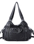 Women handbag with High Quality Washed PU and Multi-pack