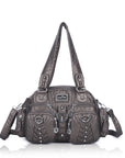 Washed Desigher Handbag For Women with Multi pockets-Angelkiss Bag