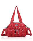 Washed Desigher Handbag For Women with Multi pockets-Angelkiss Bag