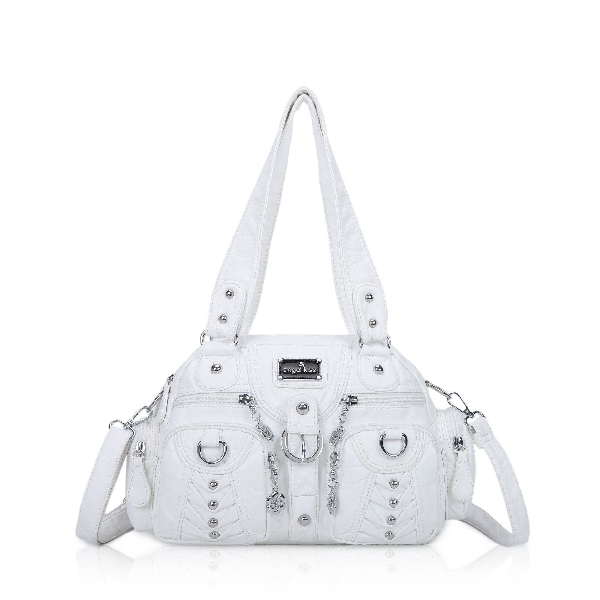 Washed Desigher Handbag For Women with Multi pockets-Angelkiss Bag