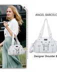 Washed Desigher Handbag For Women with Multi pockets-Angelkiss Bag