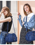 Washed Desigher Handbag For Women with Multi pockets-Angelkiss Bag
