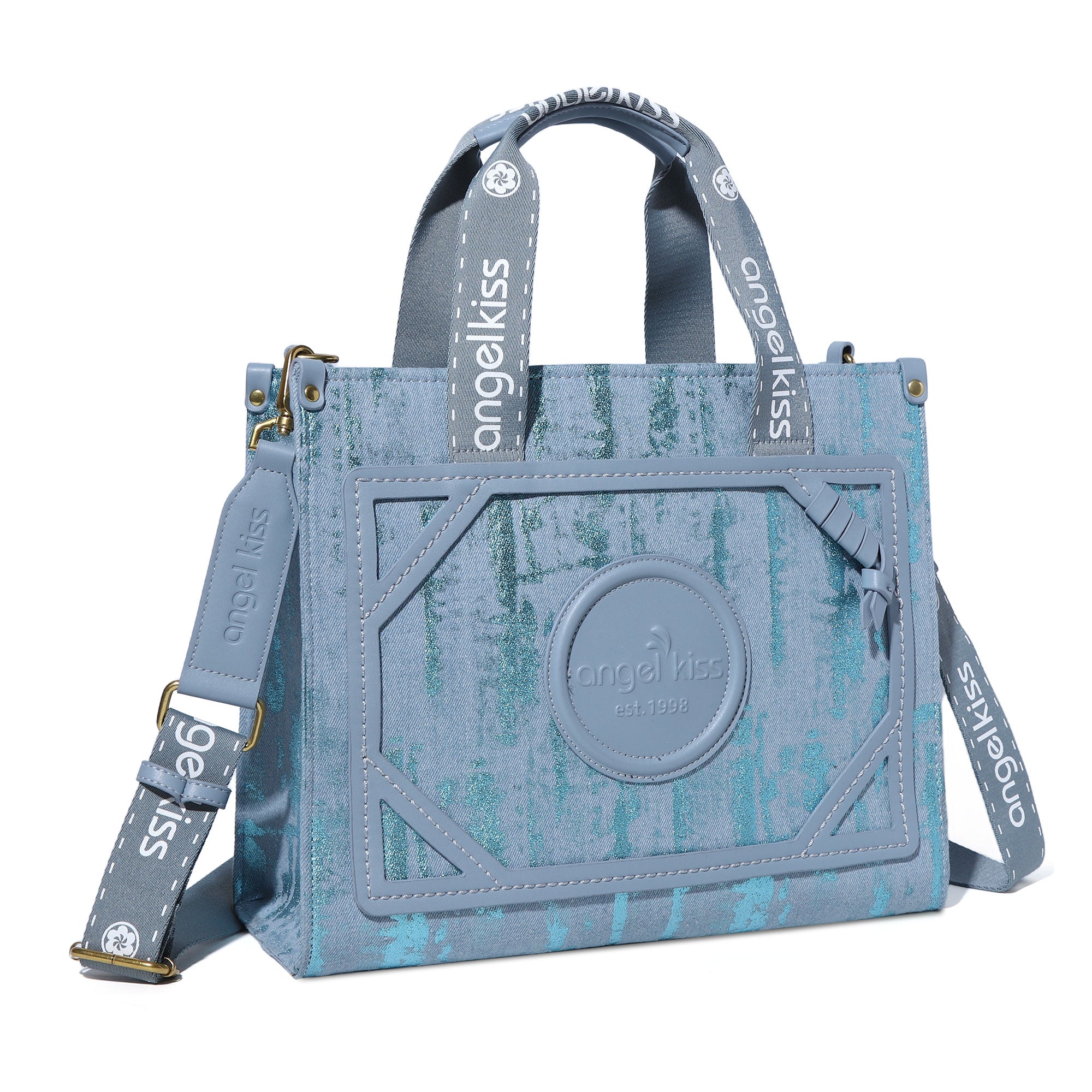 Vintage leopard print tote shoulder bag-Angelkiss Bag