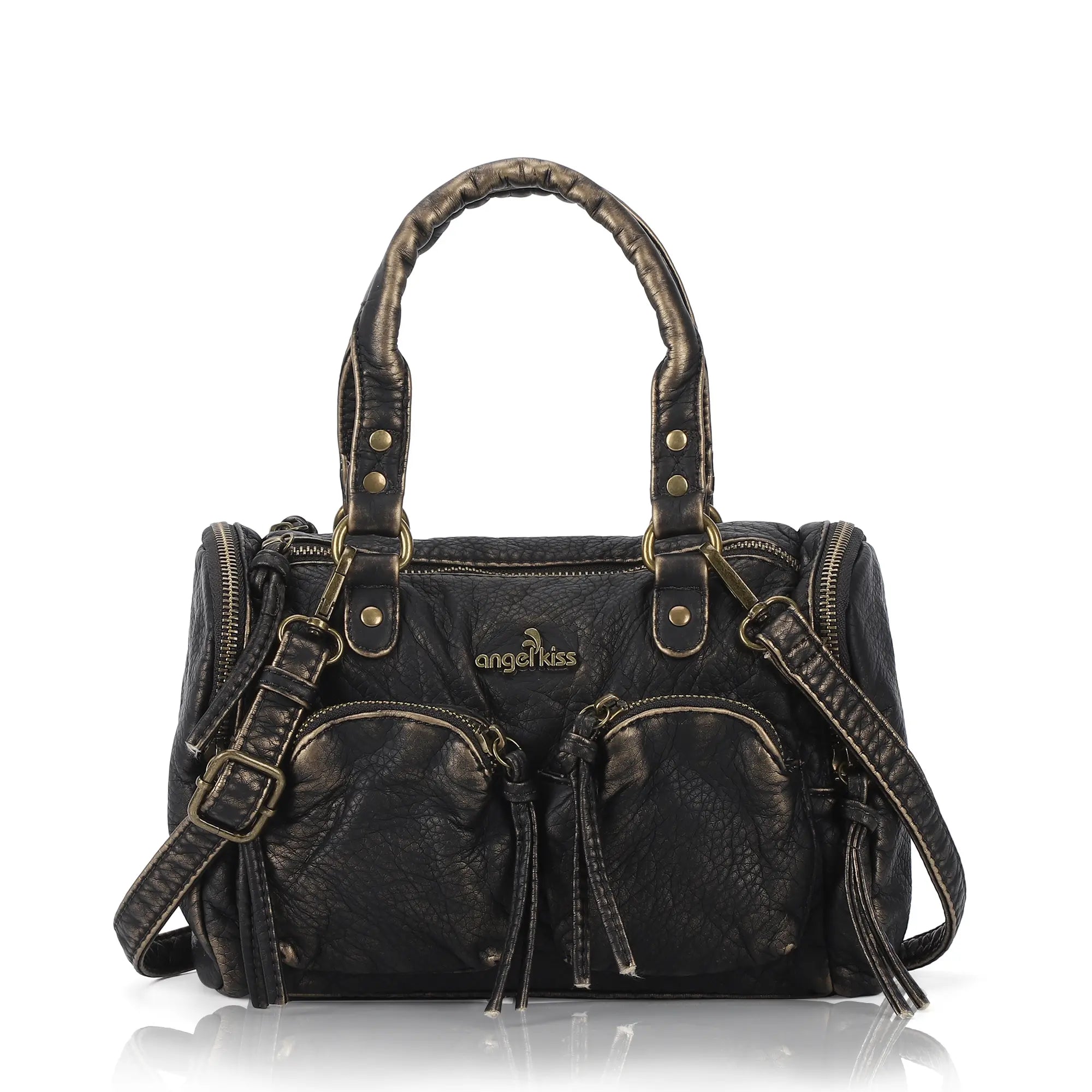Classic Vintage Designer Soft Vegan Leather Handbag