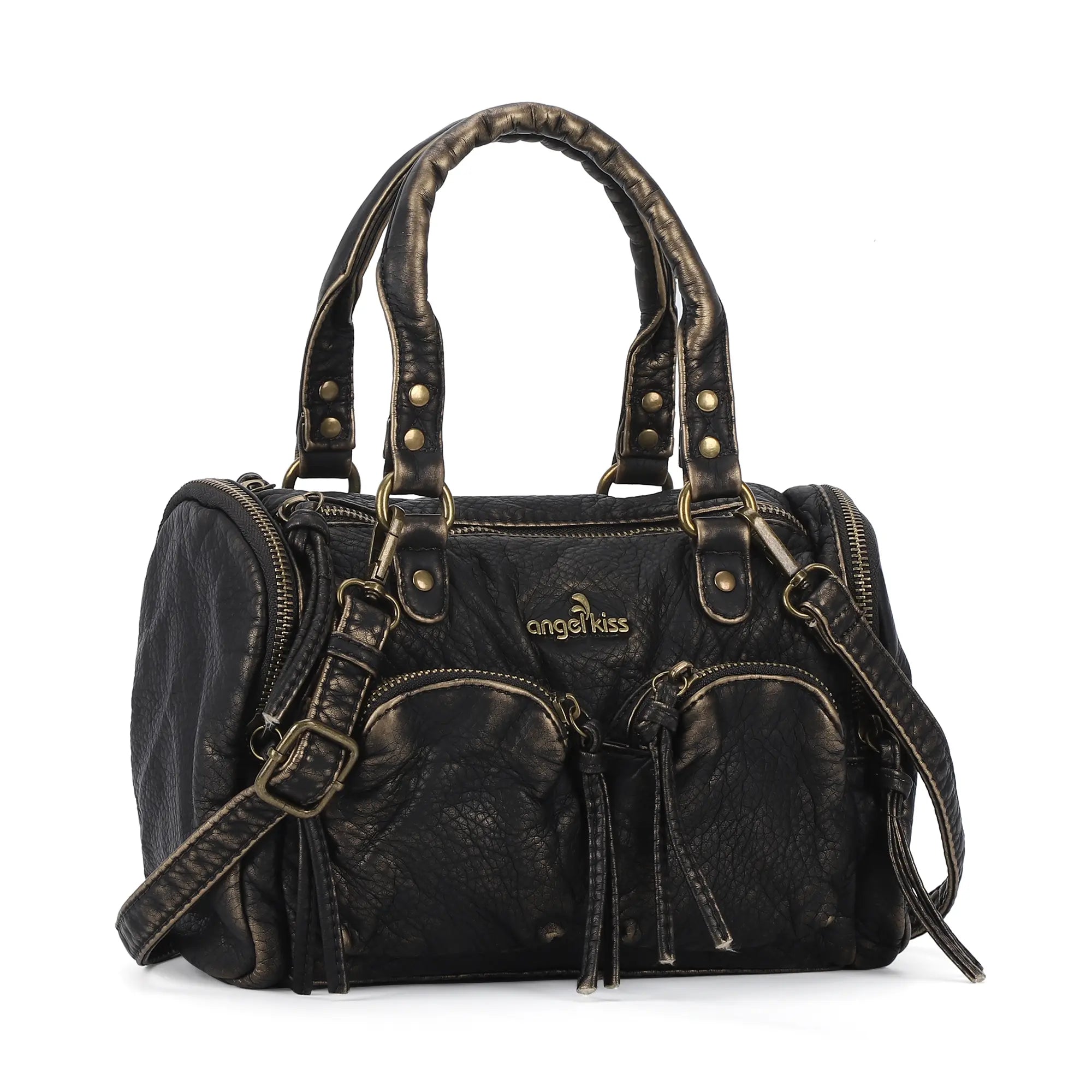 Classic Vintage Designer Soft Vegan Leather Handbag