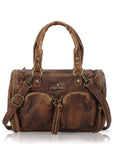 Classic Vintage Designer Soft Vegan Leather Handbag