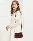 Suede Burgundy handbag/crossbody bag-Angelkiss Bag