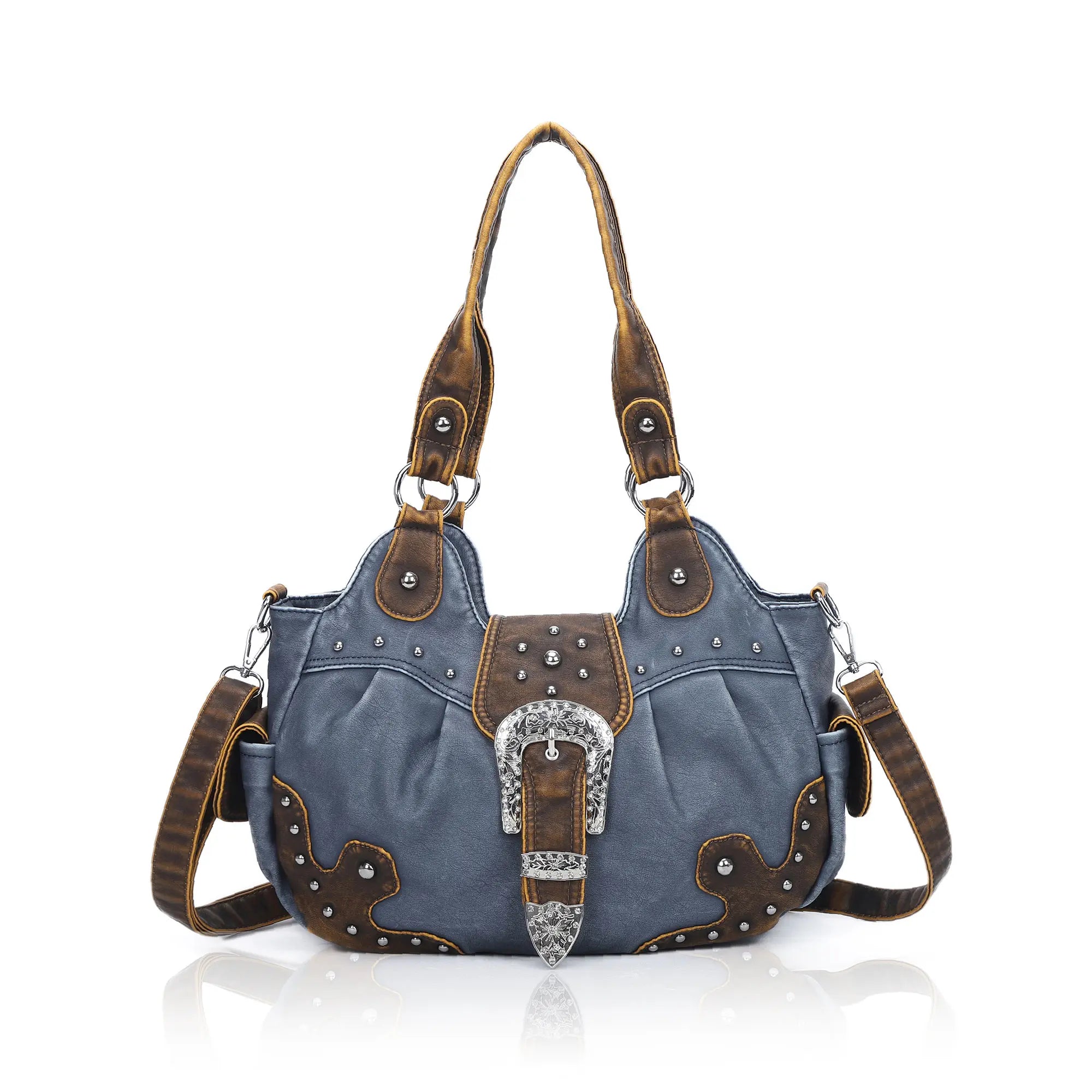 Ladies exquisite chic denim handbag satchel | Angel kiss