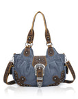 Ladies exquisite chic denim handbag satchel | Angel kiss