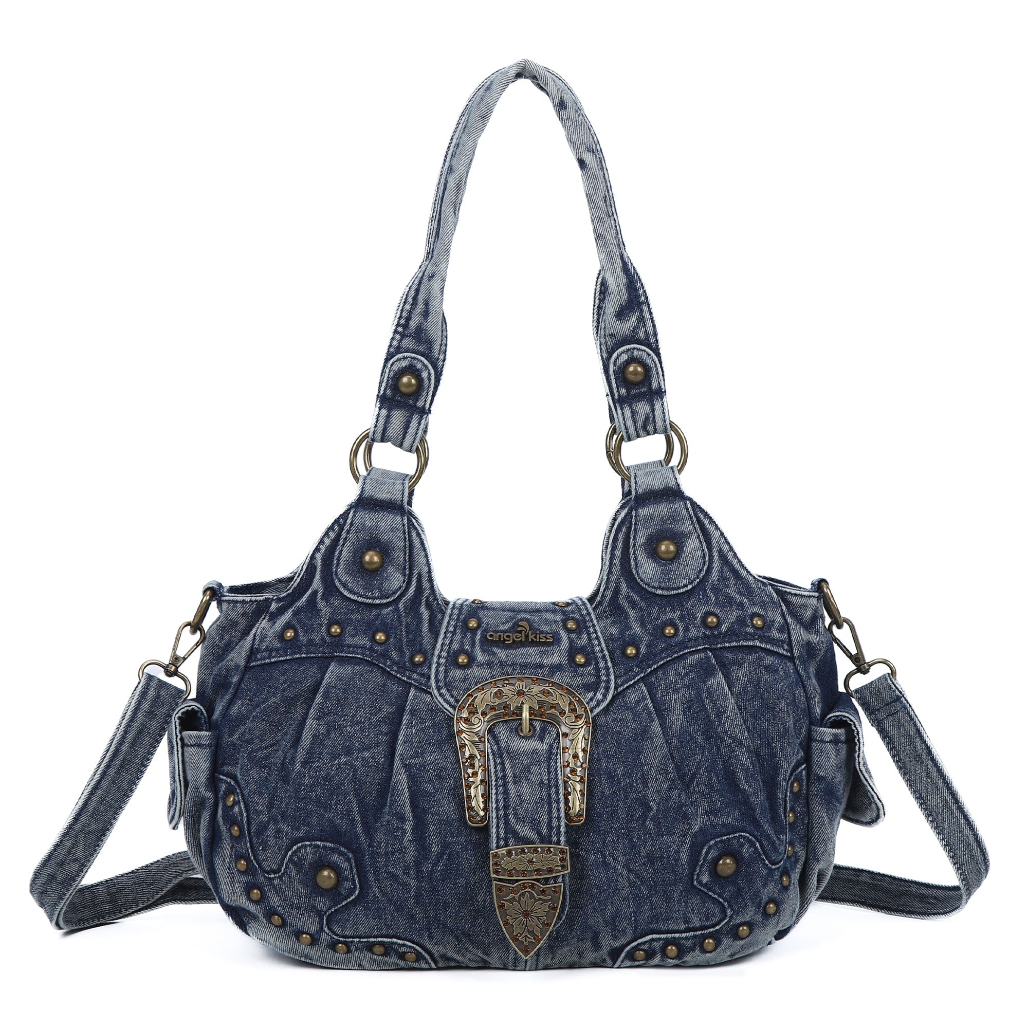 Ladies exquisite solid  denim unique handbag satchel | Angel kiss-Angelkiss Bag