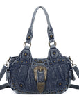 Ladies exquisite solid denim unique handbag satchel | Angel kiss-Angelkiss Bag