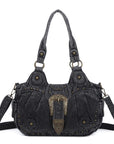 Ladies exquisite chic denim handbag satchel | Angel kiss