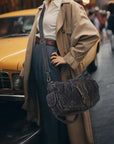 Ladies exquisite chic denim handbag satchel | Angel kiss