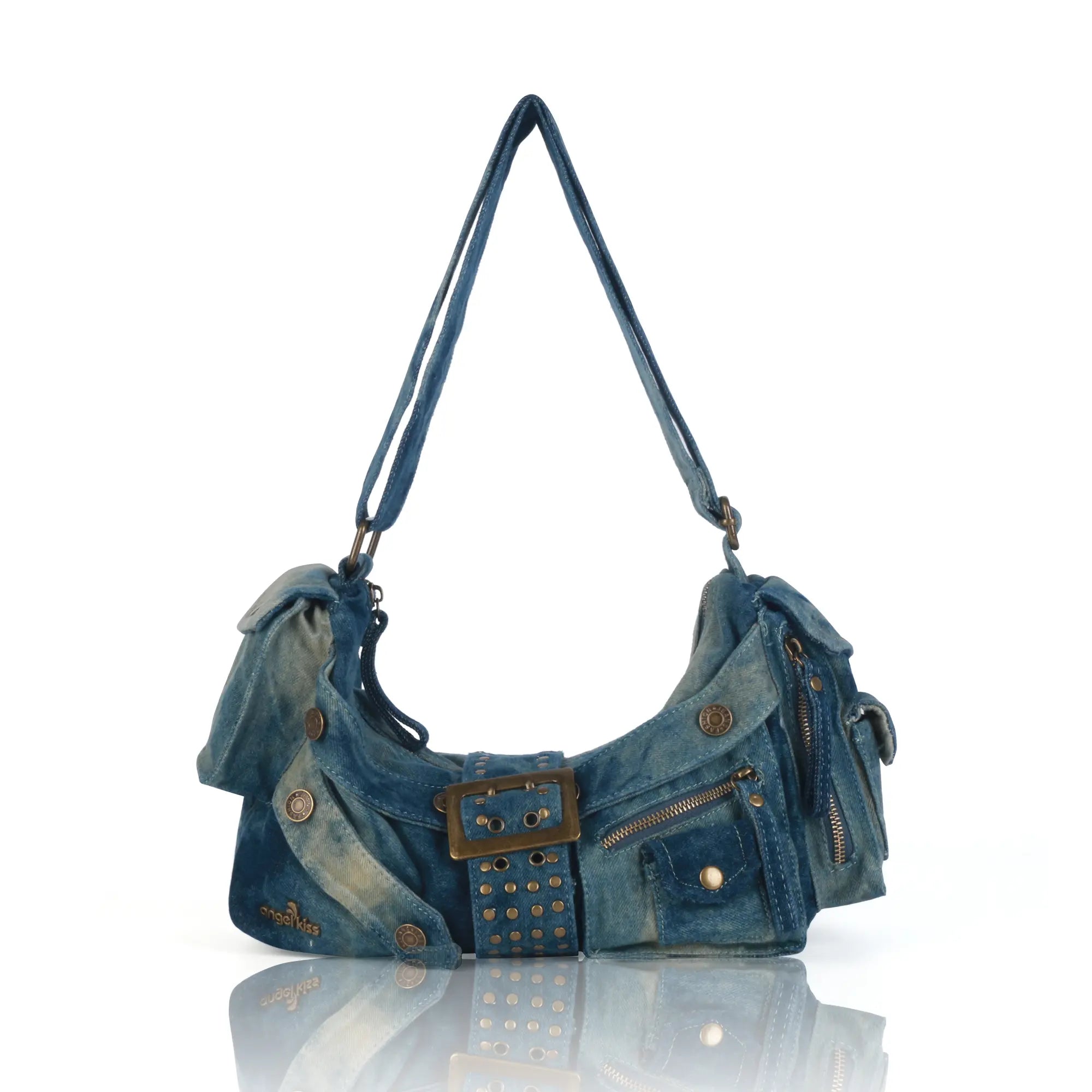 Colorful Denim Purse | Versatile Carry: Handheld, Shoulder, or Crossbody