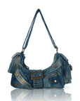 Colorful Denim Purse | Versatile Carry: Handheld, Shoulder, or Crossbody